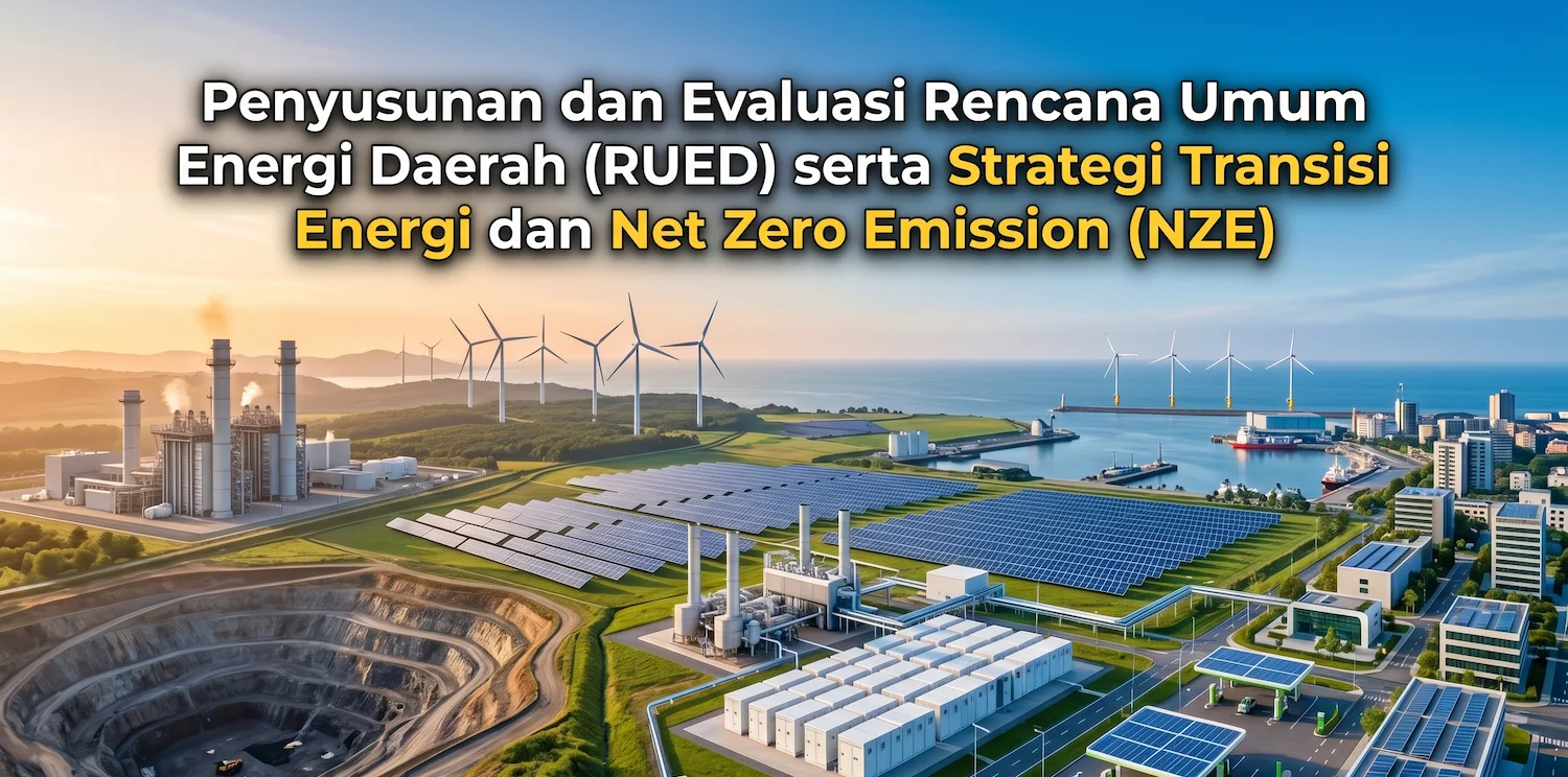Panduan penyusunan RUED dan implementasi transisi energi daerah dalam mendukung kebijakan Net Zero Emission (NZE) nasional.